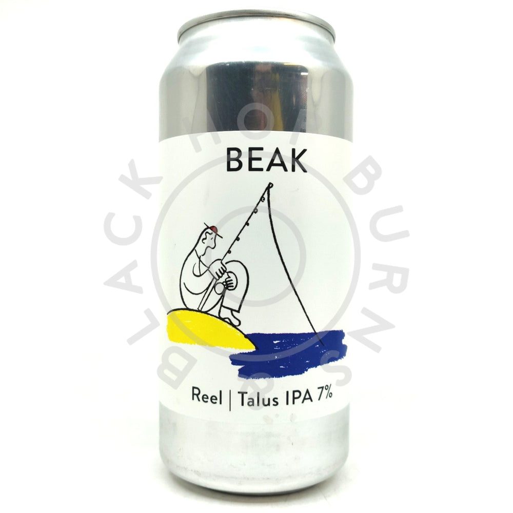 Beak Brewery Reel Talus IPA 7% (440ml can)-Hop Burns & Black