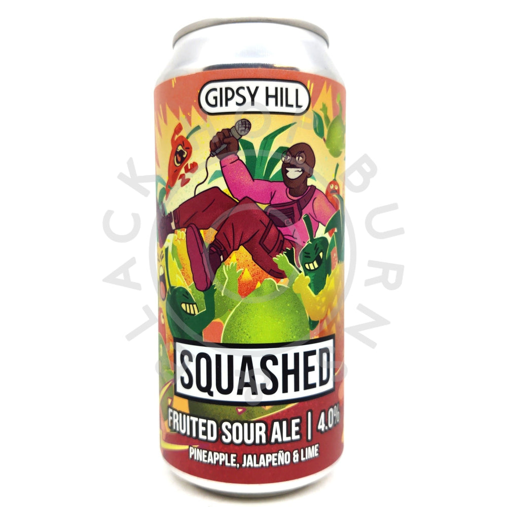Gipsy Hill Squashed Pineapple, Jalapeno & Lime Sour 4% (440ml can)-Hop Burns & Black