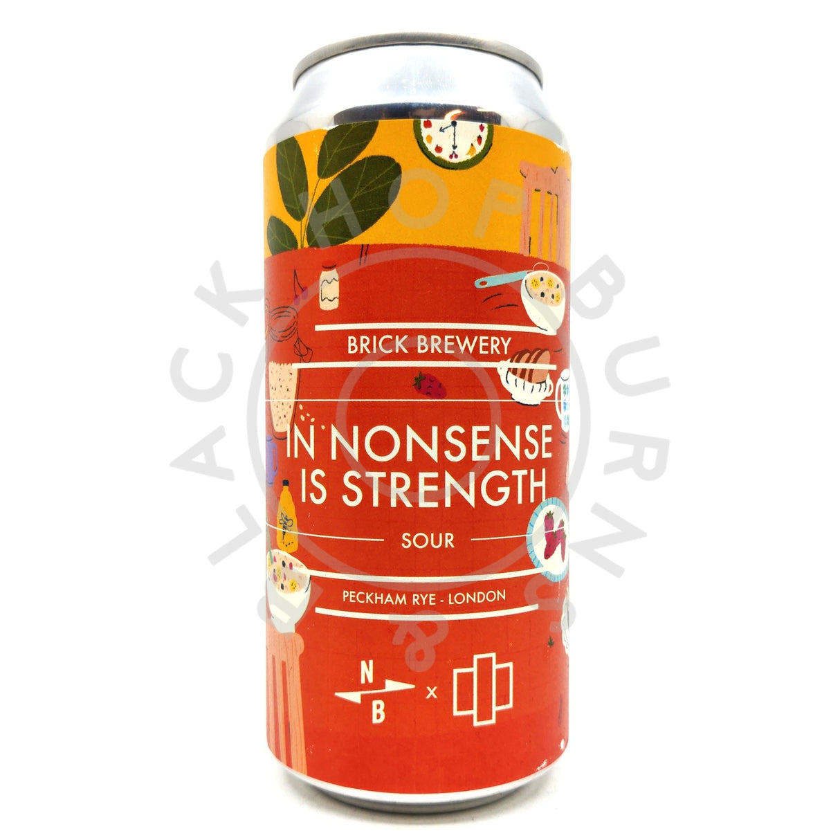 Brick Brewery x North Brewing In Nonsense Is Strength Triple Fruited Sour 4% (440ml can)-Hop Burns & Black