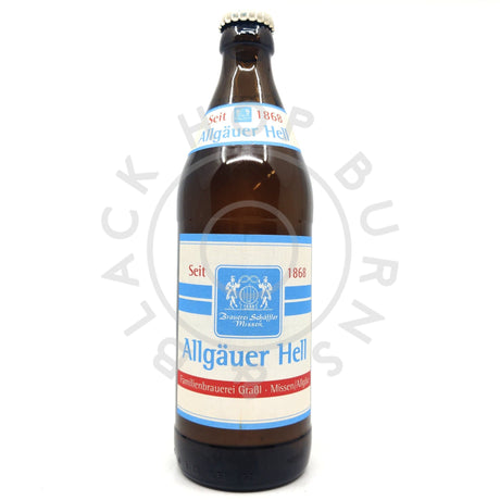 Schaffler Allgauer Hell 4.9% (500ml)-Hop Burns & Black