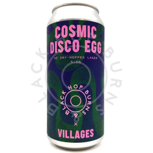 Villages x Hop Burns & Black Cosmic Disco Egg Dry Hopped NZ Lager 4.5% (440ml can)-Hop Burns & Black