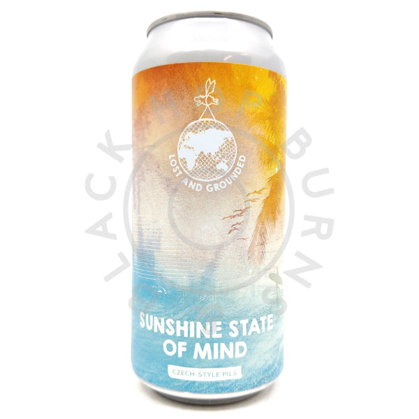 Lost & Grounded Sunshine State of Mind Czech-style Pilsner 5% (440ml can)-Hop Burns & Black