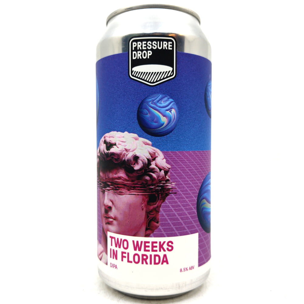 Pressure Drop x DEYA Two Weeks in Florida Cryo DDH NEDIPA 8.2% (440ml can)-Hop Burns & Black