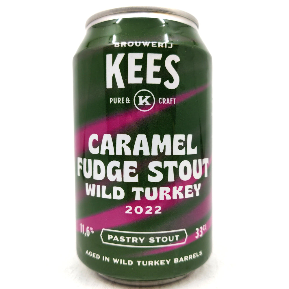 Kees Caramel Fudge Stout BA (Wild Turkey 2022 Edition) 11.6% (330ml can)-Hop Burns & Black