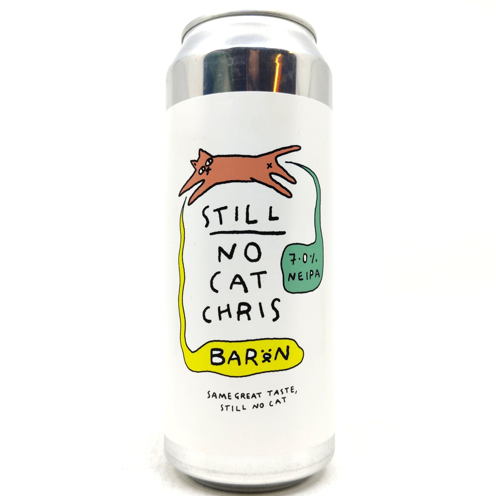 Baron Brewing Still No Cat Chris IPA 7% (500ml can)-Hop Burns & Black