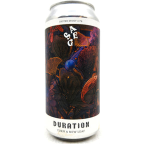 Duration Turn A New Leaf Oyster Stout 4.7% (440ml can)-Hop Burns & Black