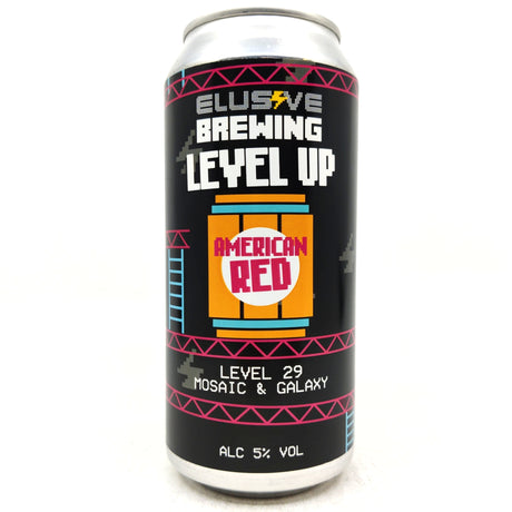 Elusive Brewing Level Up American Red 5% (440ml can)-Hop Burns & Black