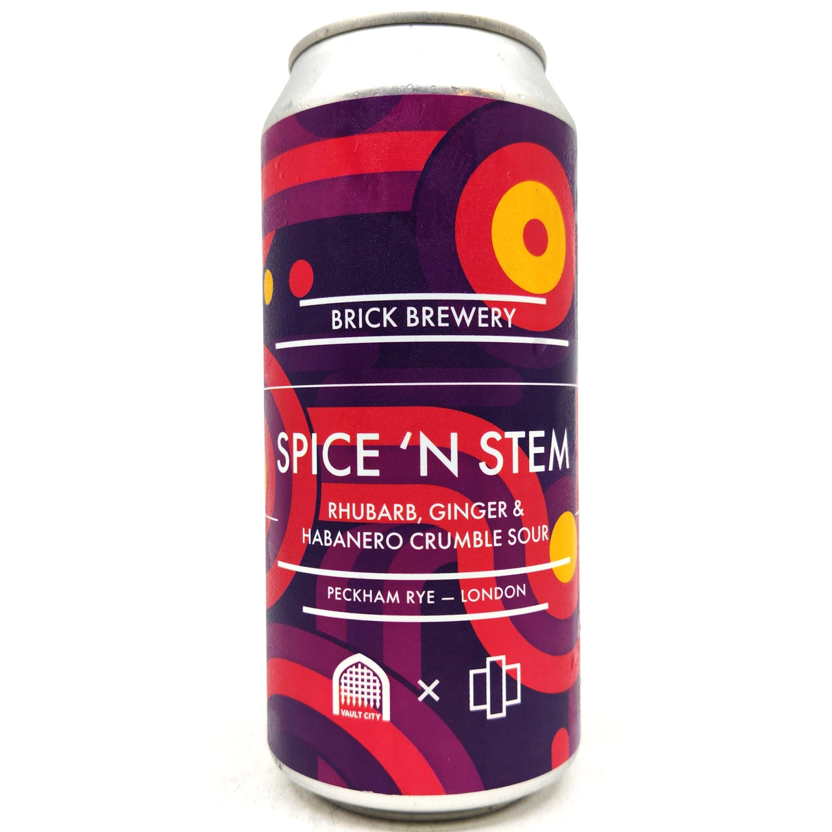 Brick Brewery x Vault City Spice 'N Stem Rhubarb, Ginger & Habanero Crumble Sour 6.5% (440ml can)-Hop Burns & Black