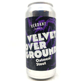 Verdant Velvet Overground Oatmeal Stout 7% (440ml can)-Hop Burns & Black