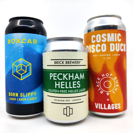 Glenn's Lush Lager Picks (3x 330/440ml cans)-Hop Burns & Black