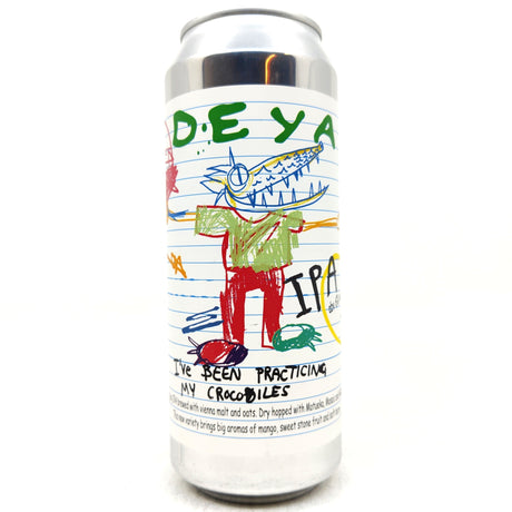 DEYA I've Been Practising my Crocodiles IPA 6% (500ml can)-Hop Burns & Black