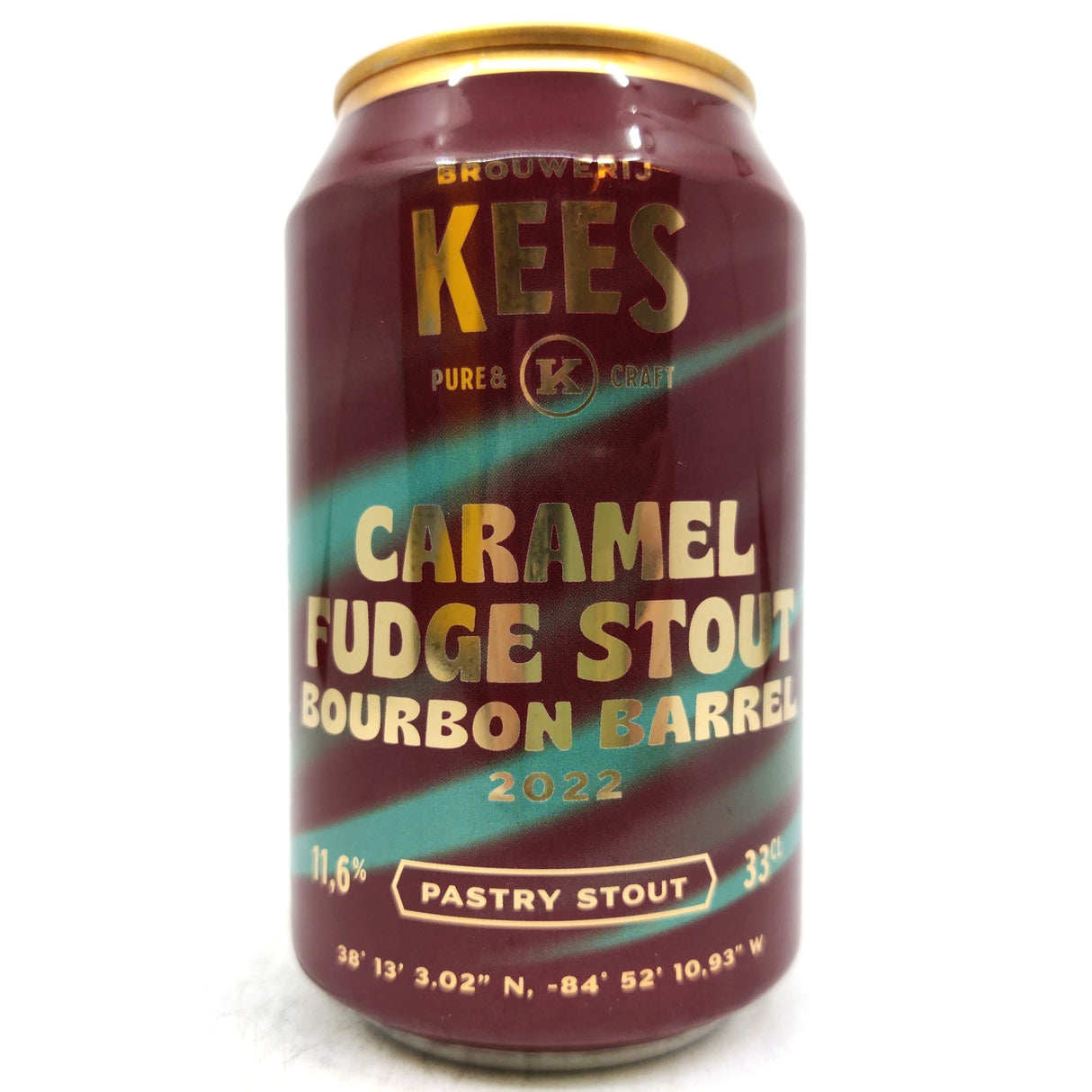 Kees Caramel Fudge Stout Bourbon Barrel 2022 11.6% (330ml can)-Hop Burns & Black