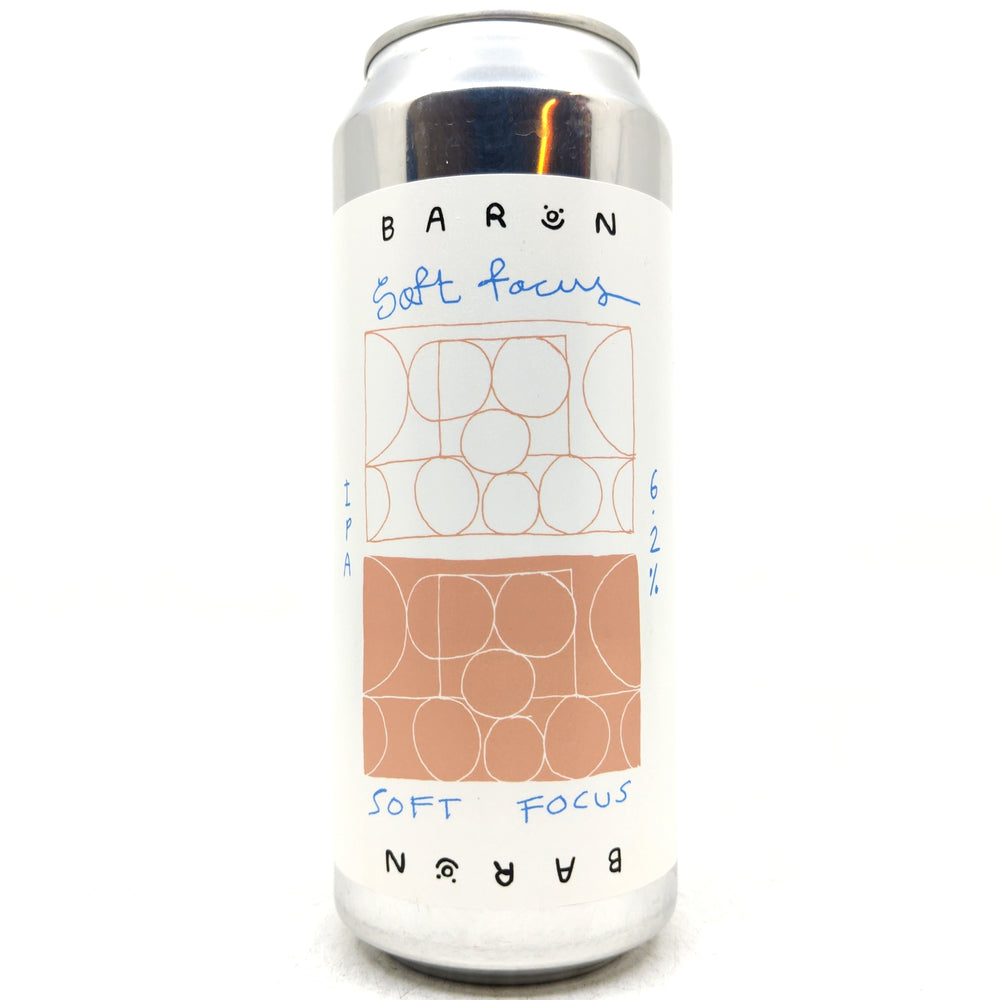 Baron Brewing Soft Focus IPA 6.2% (500ml can)-Hop Burns & Black