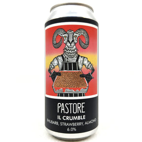 Pastore Il Crumble Rhubarb, Strawberry & Almond Sour 6% (440ml can)-Hop Burns & Black