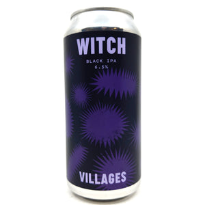Villages Witch Black IPA 6.5% (440ml can)-Hop Burns & Black
