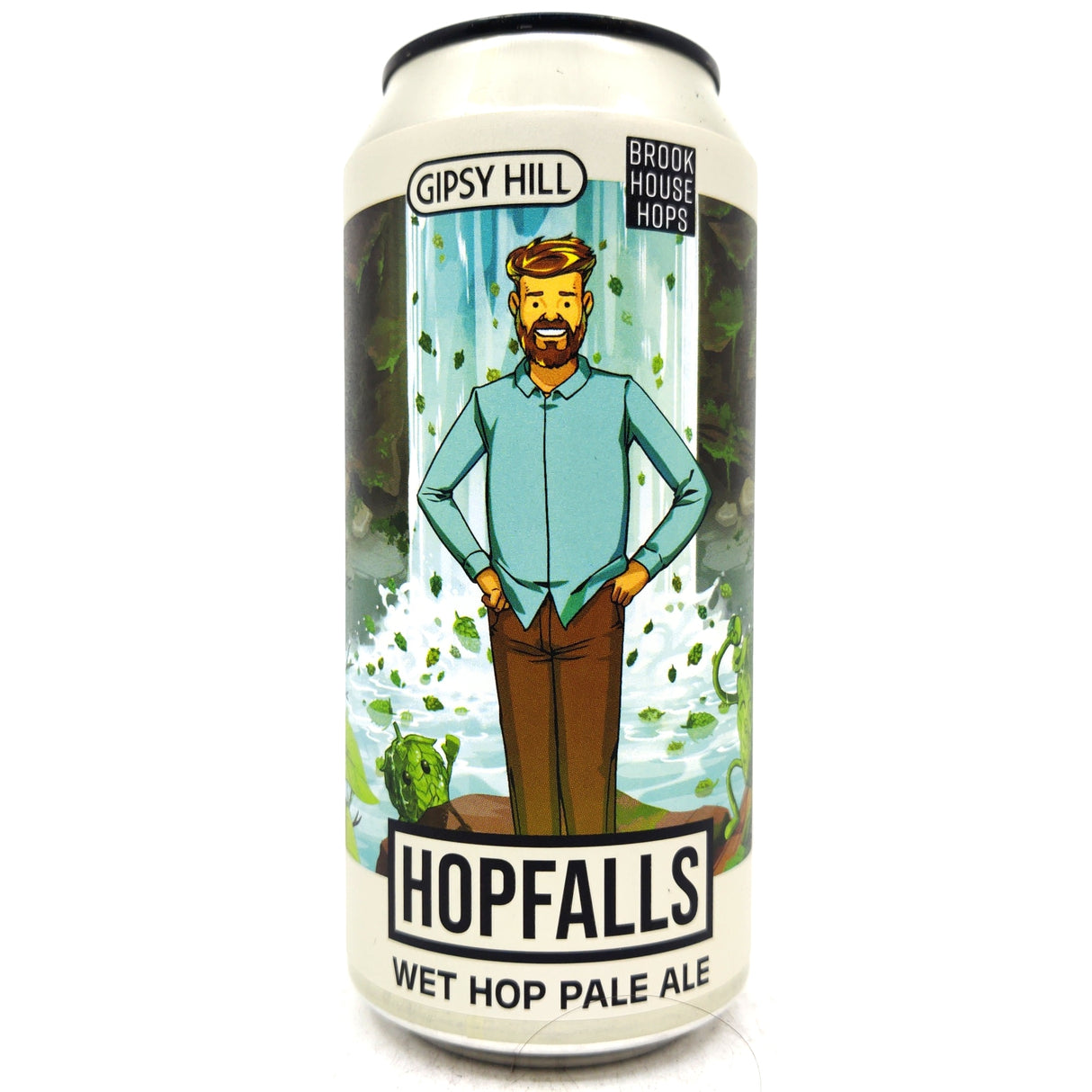 Gipsy Hill Hopfalls Wet Hop Pale Ale 4.5% (440ml can)-Hop Burns & Black