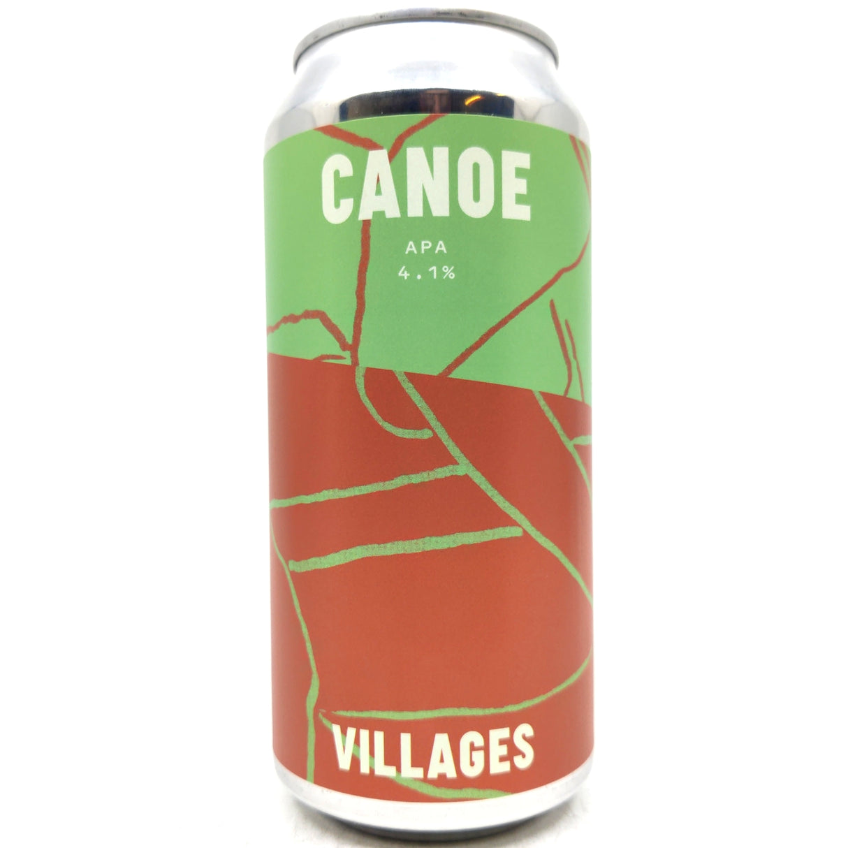 Villages Canoe West Coast Pale Ale 4.1% (440ml can)-Hop Burns & Black