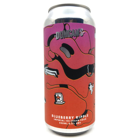 Duncan's Brewing Blueberry Ripple Imperial Ice Cream Sour 8.2% (440ml can)-Hop Burns & Black