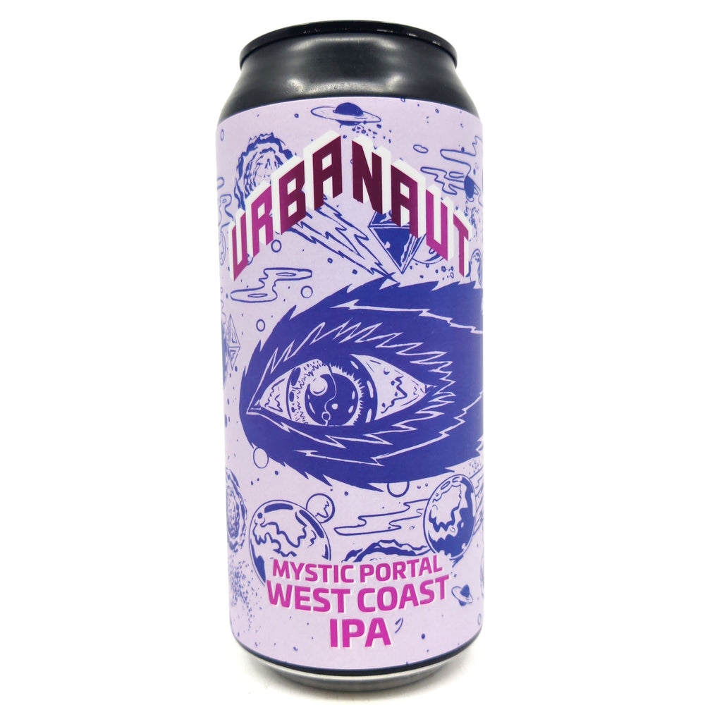 Urbanaut Mystic Portal West Coast IPA 6.8% (440ml can)-Hop Burns & Black