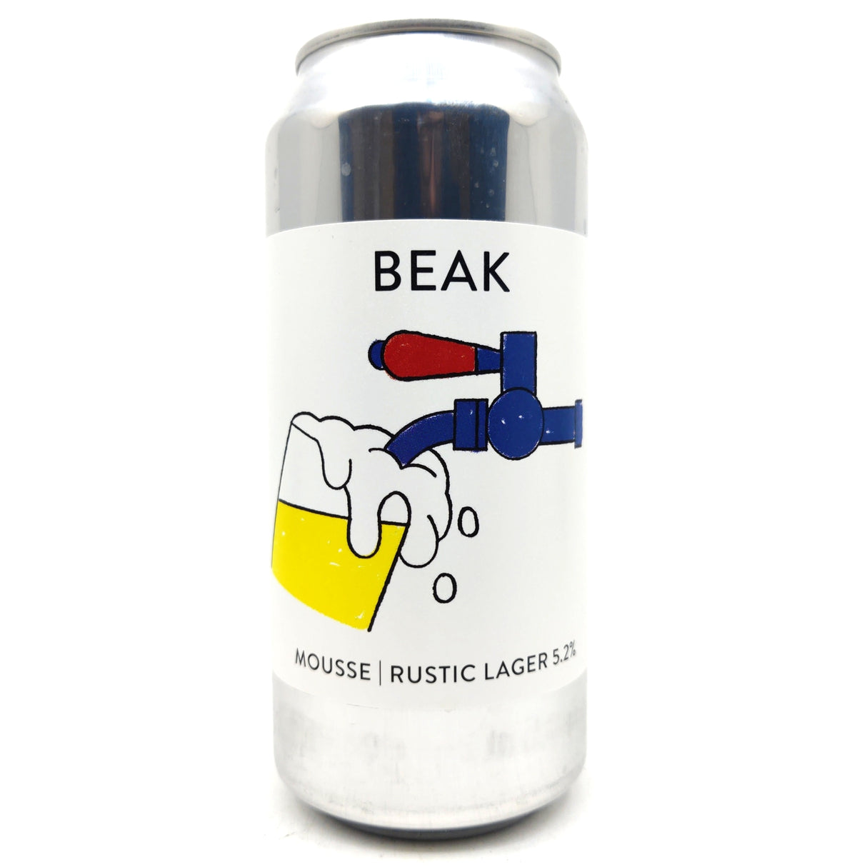 Beak Brewery Mousse Rustic Lager 5.2% (440ml can)-Hop Burns & Black