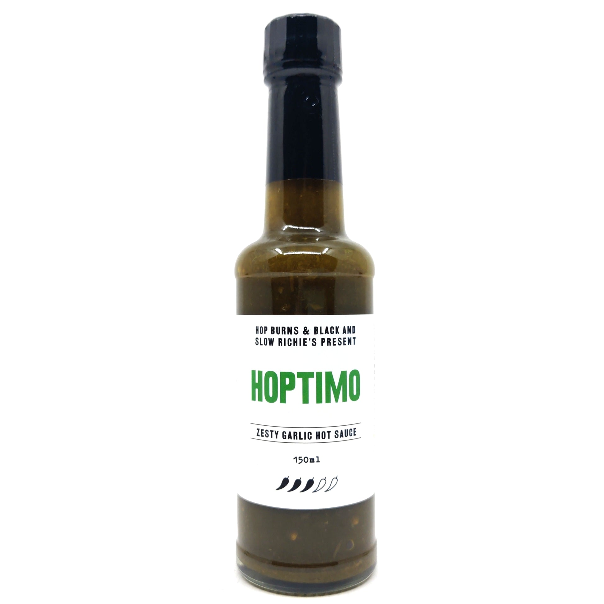 Hop Burns & Black x Slow Richie's Hoptimo Zesty Garlic Hot Sauce (150ml)-Hop Burns & Black