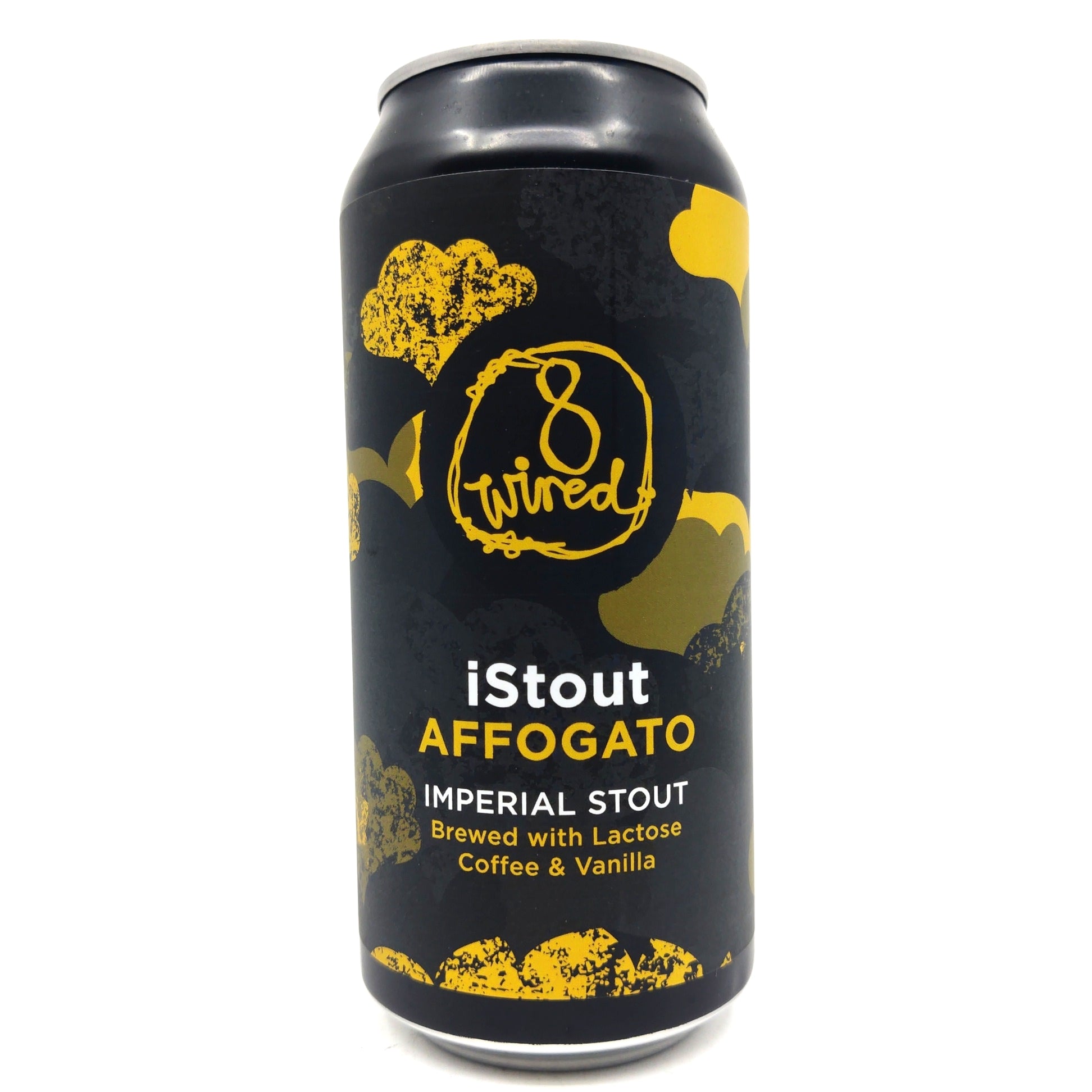 8 Wired iStout Affogato Imperial Stout 10% (440ml can)-Hop Burns & Black