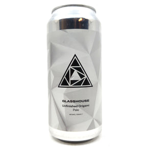 GlassHouse Unfinished Origami Pale Ale 5.5% (440ml can)-Hop Burns & Black
