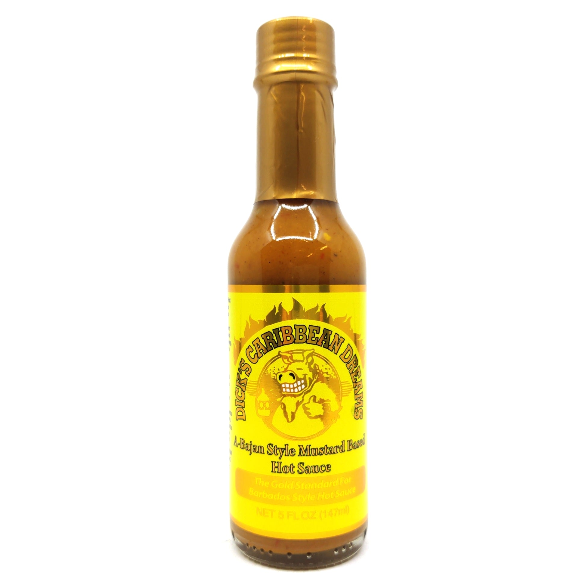Dirty Dick's Caribbean Dreams Bajan-Style Mustard Hot Sauce (148ml)-Hop Burns & Black