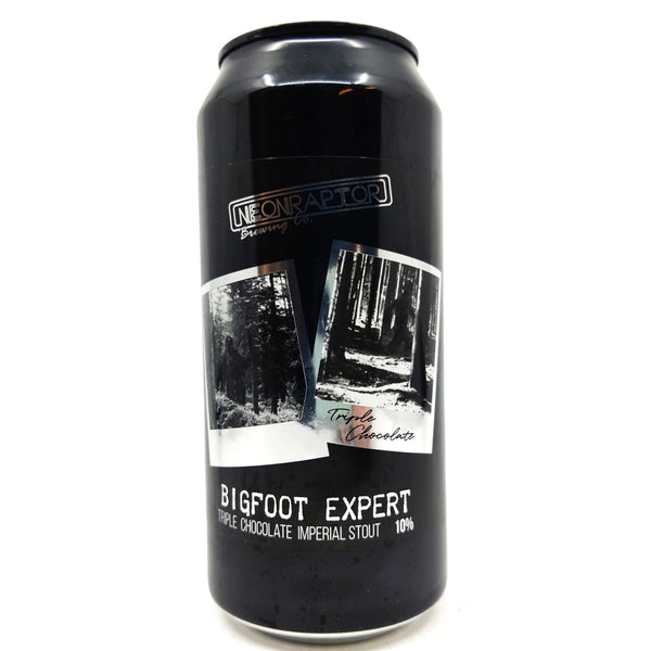 Neon Raptor Bigfoot Expert Triple Chocolate Imperial Stout 10% (440ml can)-Hop Burns & Black