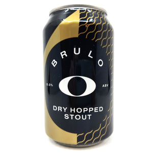 Brulo Dry Hopped Alcohol-Free Stout 0.0% (330ml can)-Hop Burns & Black