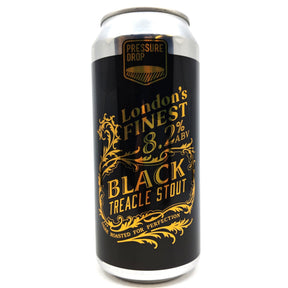 Pressure Drop Black Treacle Stout 8.2% (440ml can)-Hop Burns & Black