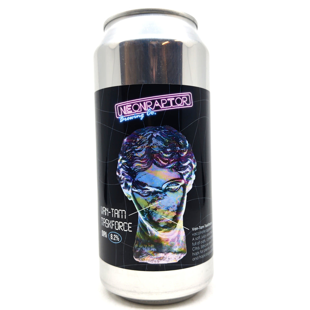 Neon Raptor Van Tam Taskforce Double IPA 8.2% (440ml can)-Hop Burns & Black