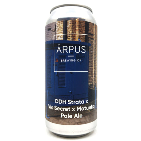 Arpus DDH Strata x Vic Secret x Motueka Pale Ale 5.5% (440ml can)-Hop Burns & Black