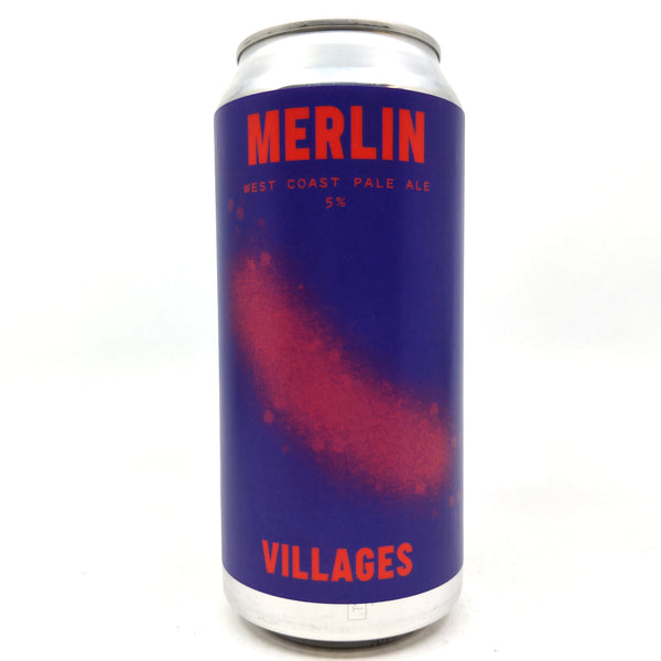 Villages Merlin West Coast Pale Ale 5% (440ml can)-Hop Burns & Black