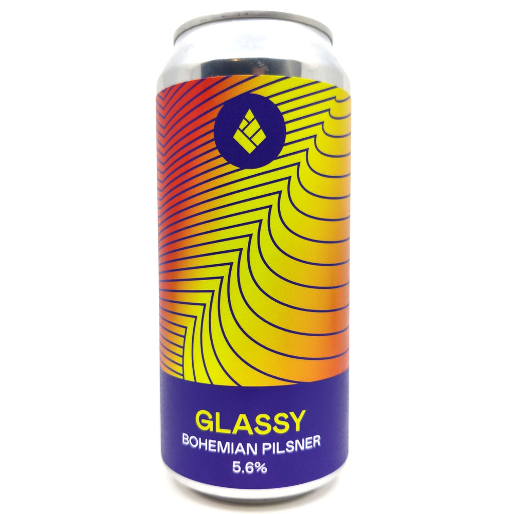 Drop Project Glassy Bohemian Pilsner 5.6% (440ml can)-Hop Burns & Black
