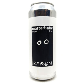 Baron Brewing Matterbaby Double IPA 8% (500ml can)-Hop Burns & Black