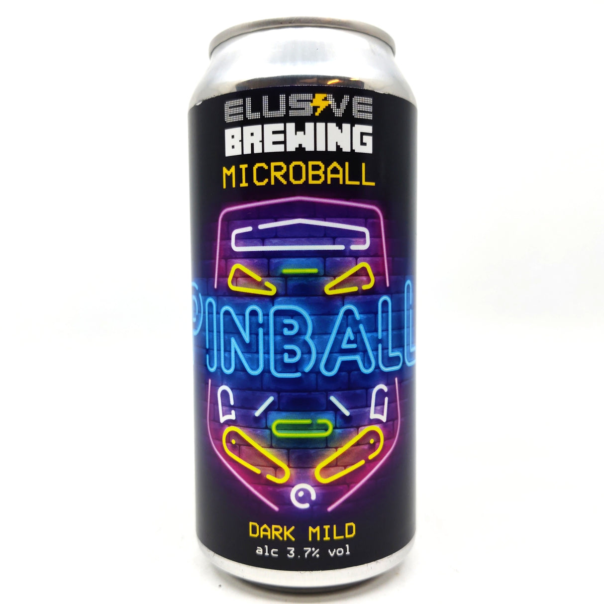 Elusive Brewing Microball Dark Mild 3.7% (440ml can)-Hop Burns & Black