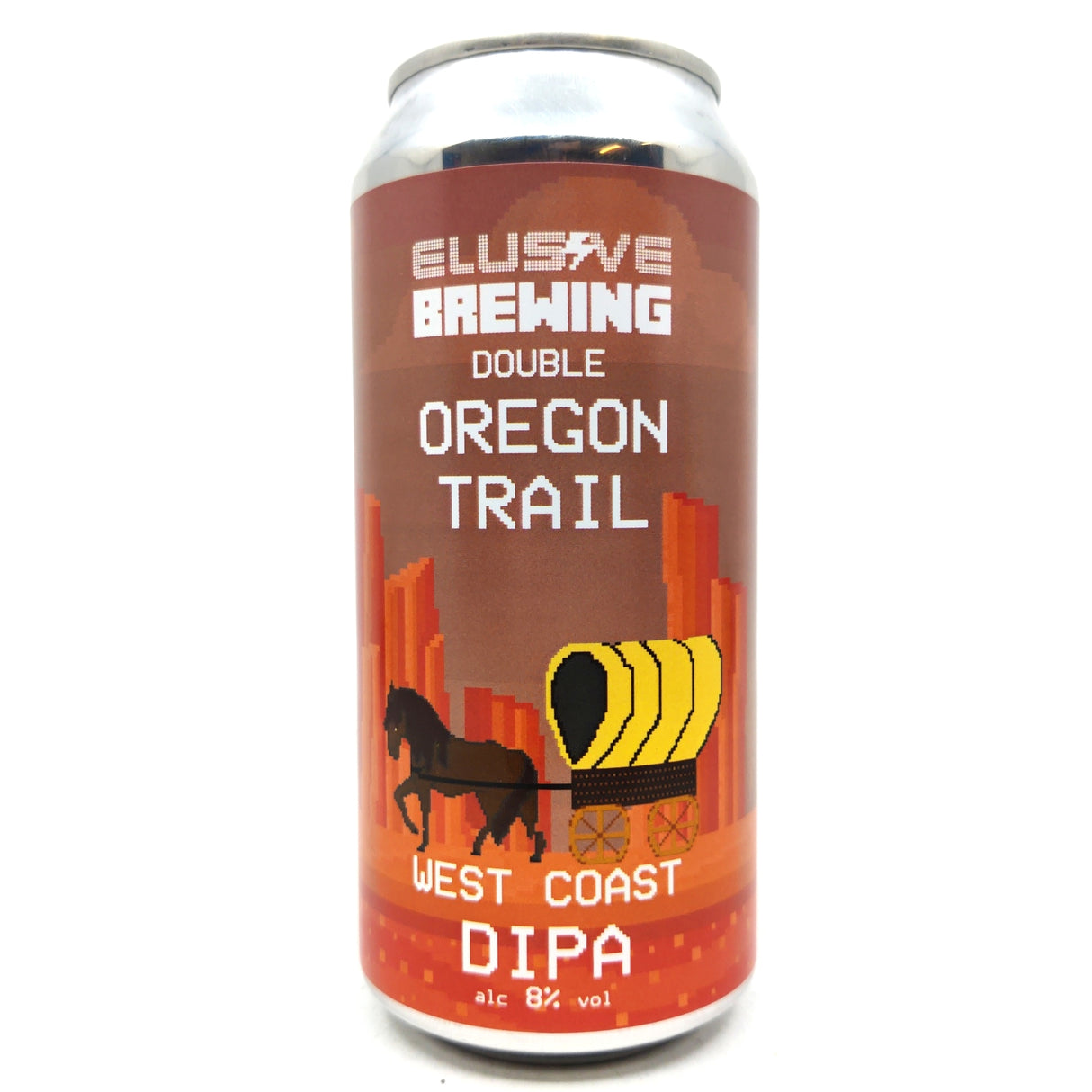 Elusive Brewing Double Oregon Trail 8% (440ml can)-Hop Burns & Black