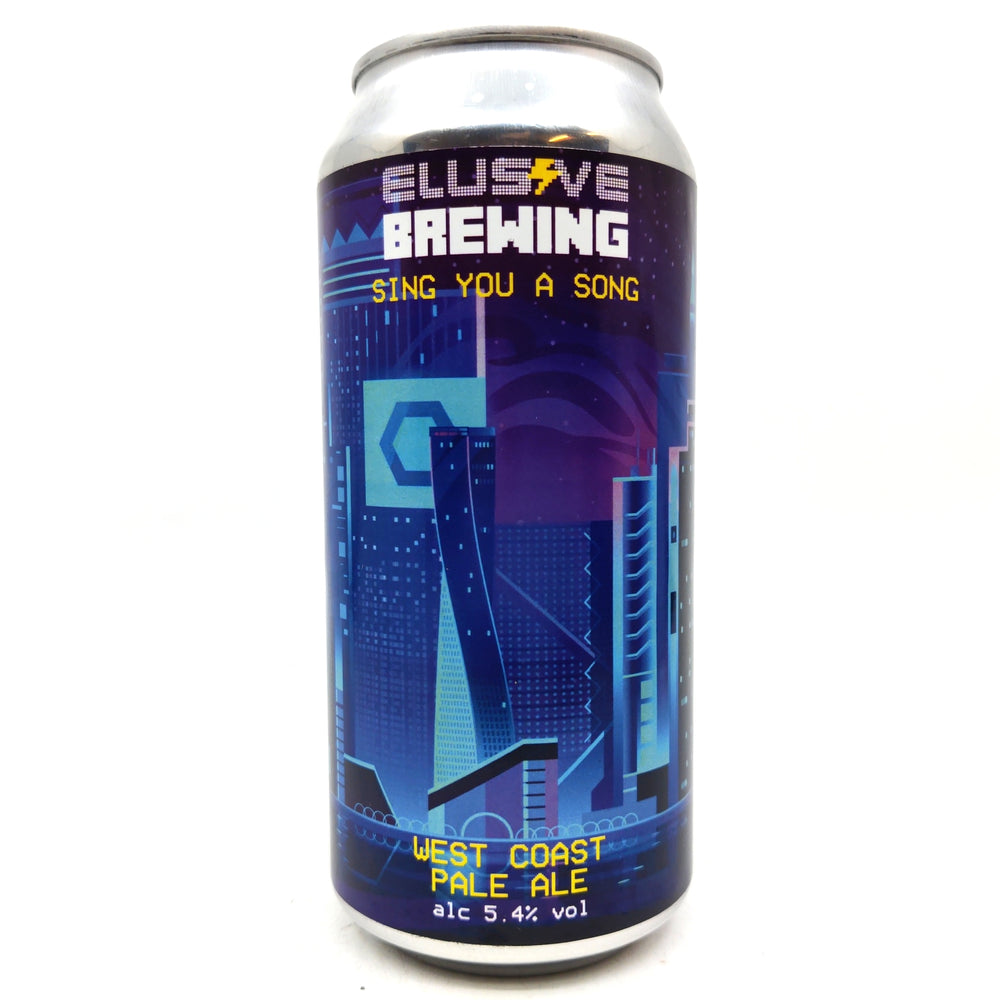 Elusive Brewing Sing You A Song West Coast Pale Ale 5.4% (440ml can)-Hop Burns & Black