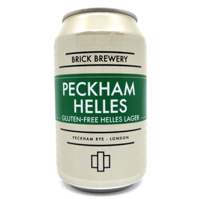 Brick Brewery Peckham Helles Gluten-Free Lager 4.2% (330ml can)-Hop Burns & Black