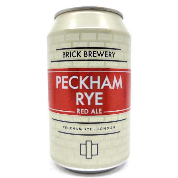 Brick Brewery Peckham Rye Red Ale 4.7% (330ml can)-Hop Burns & Black