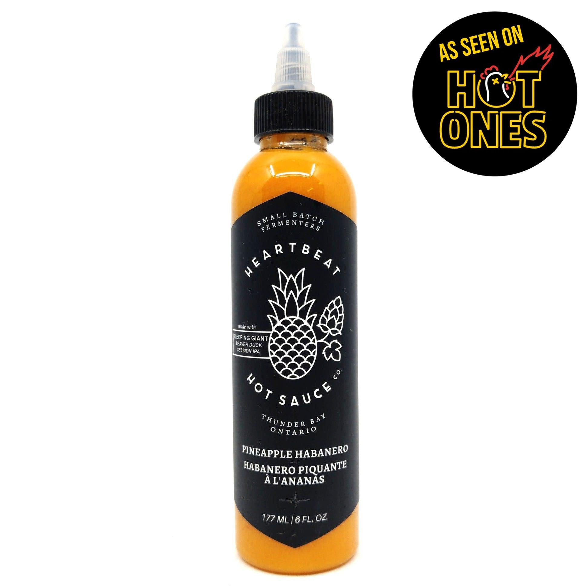 Heartbeat Pineapple Habanero Hot Sauce (177ml)-Hop Burns & Black