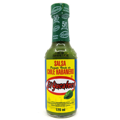 El Yucateco Habanero Green Hot Sauce (120ml)-Hop Burns & Black