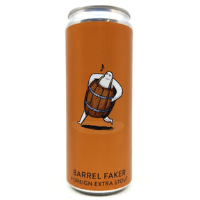 Varvar Brew Barrel Faker Foreign Extra Stout 7.6% (330ml can)-Hop Burns & Black