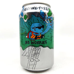 Lervig No Worries Alcohol-Free IPA 0.5% (330ml can)-Hop Burns & Black