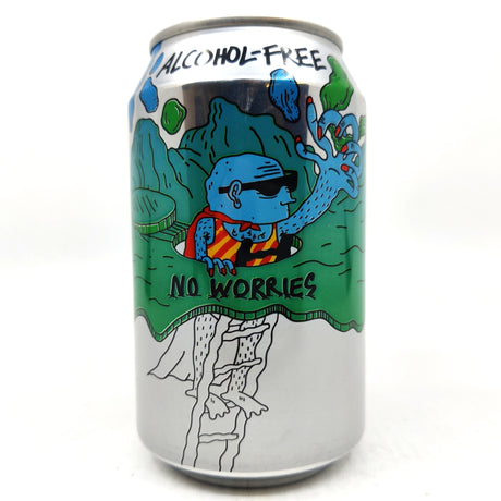 Lervig No Worries Alcohol-Free IPA 0.5% (330ml can)-Hop Burns & Black