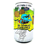 Lervig No Worries Pineapple Alcohol-Free Pale Ale 0.5% (330ml can)-Hop Burns & Black