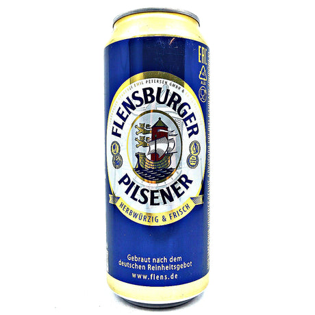Flensburger Pilsener 4.8% (500ml can)-Hop Burns & Black