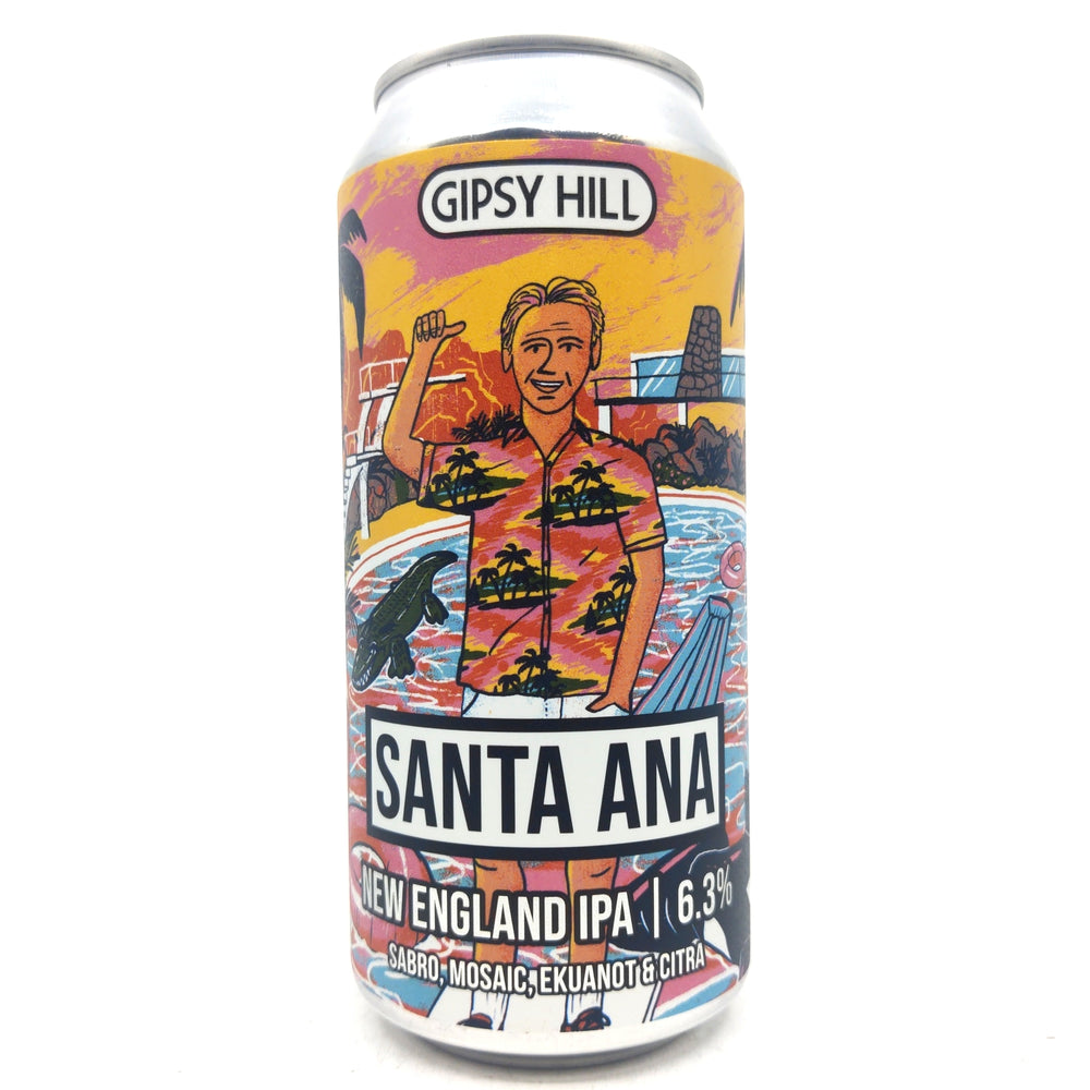 Gipsy Hill Santa Ana New England IPA 6.3% (440ml can)-Hop Burns & Black