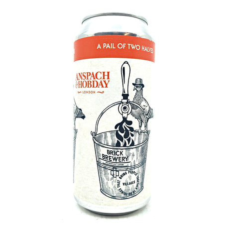 Anspach & Hobday x Brick x Villages A Pail Of Two Halves Pale Ale 5% (440ml can)-Hop Burns & Black
